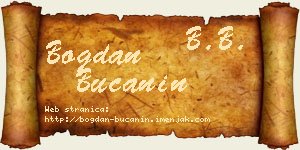 Bogdan Bučanin vizit kartica